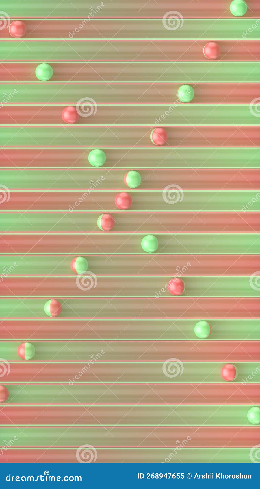 Colorful Background with Rolling Multicolored Glitter Balls Creating a