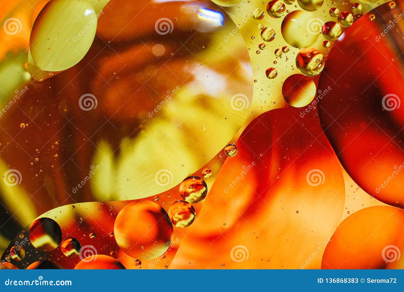 Colorful Background from Water Drops and Oil Stock Image Image of