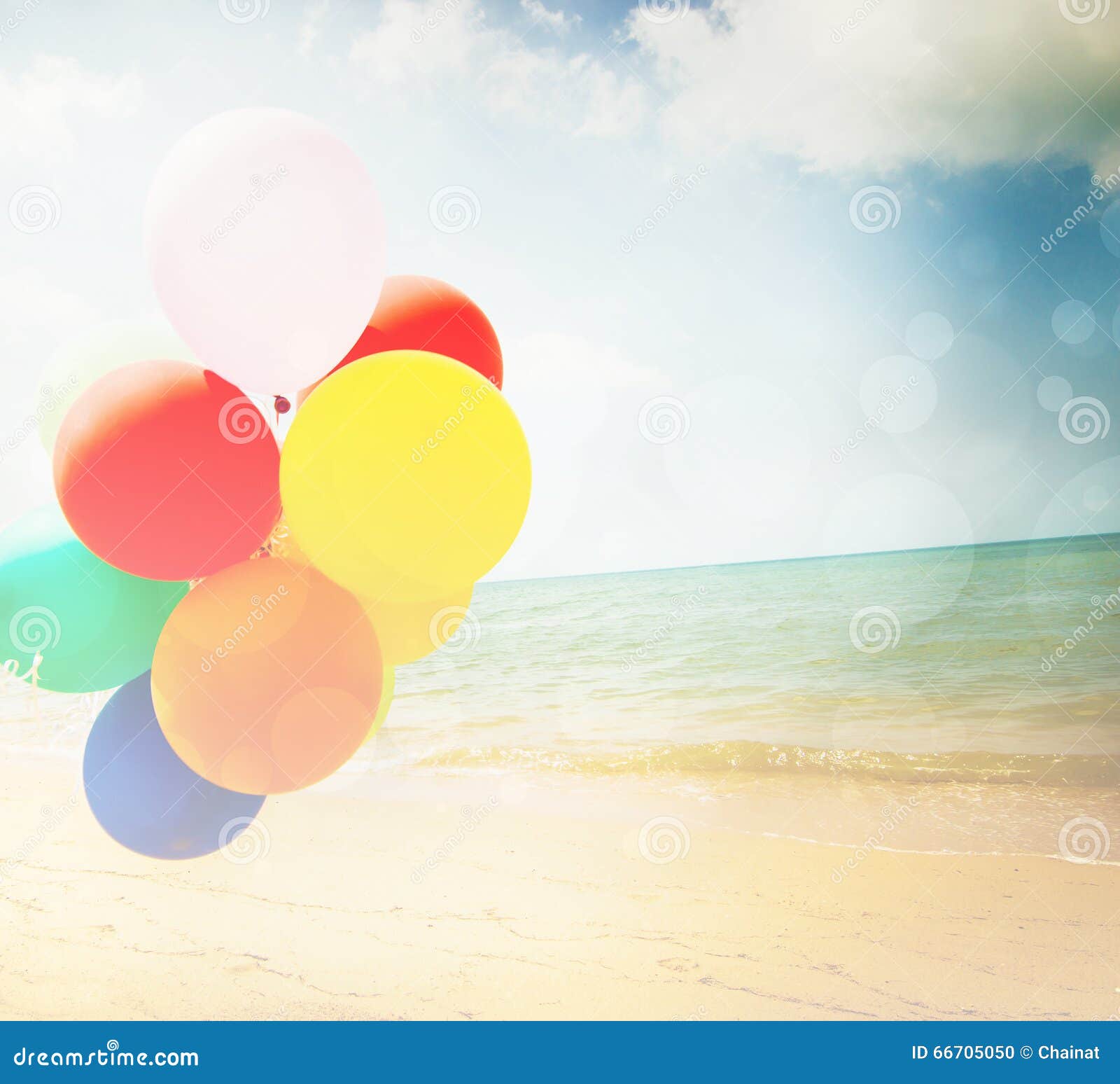 Colorful Balloons stock photo. Image of green, flying 66705050