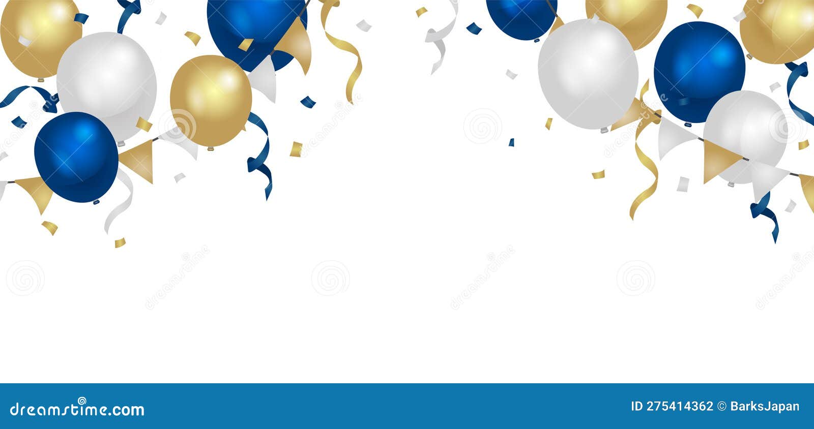 Colorful Balloons Illustration for Corner Design Elements Stock Vector