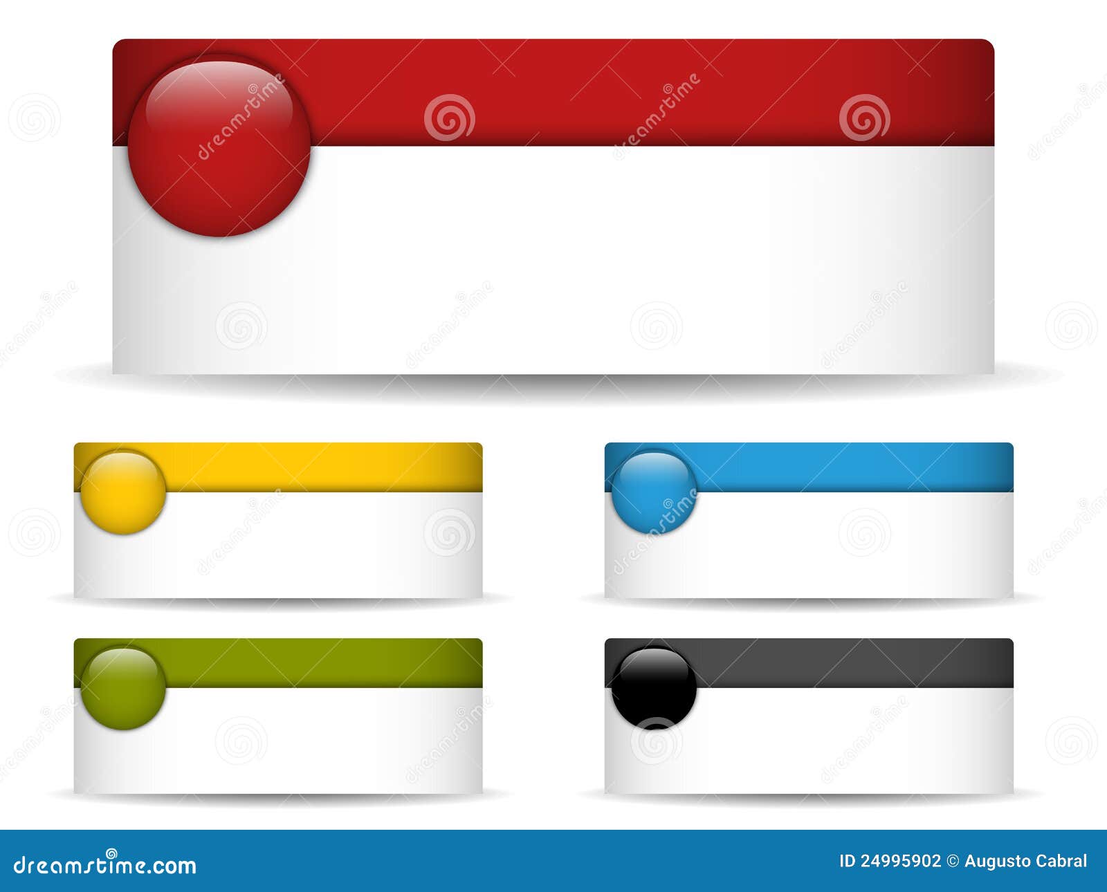 Colorful Banners with Blank Space Stock Vector - Illustration of blue ...