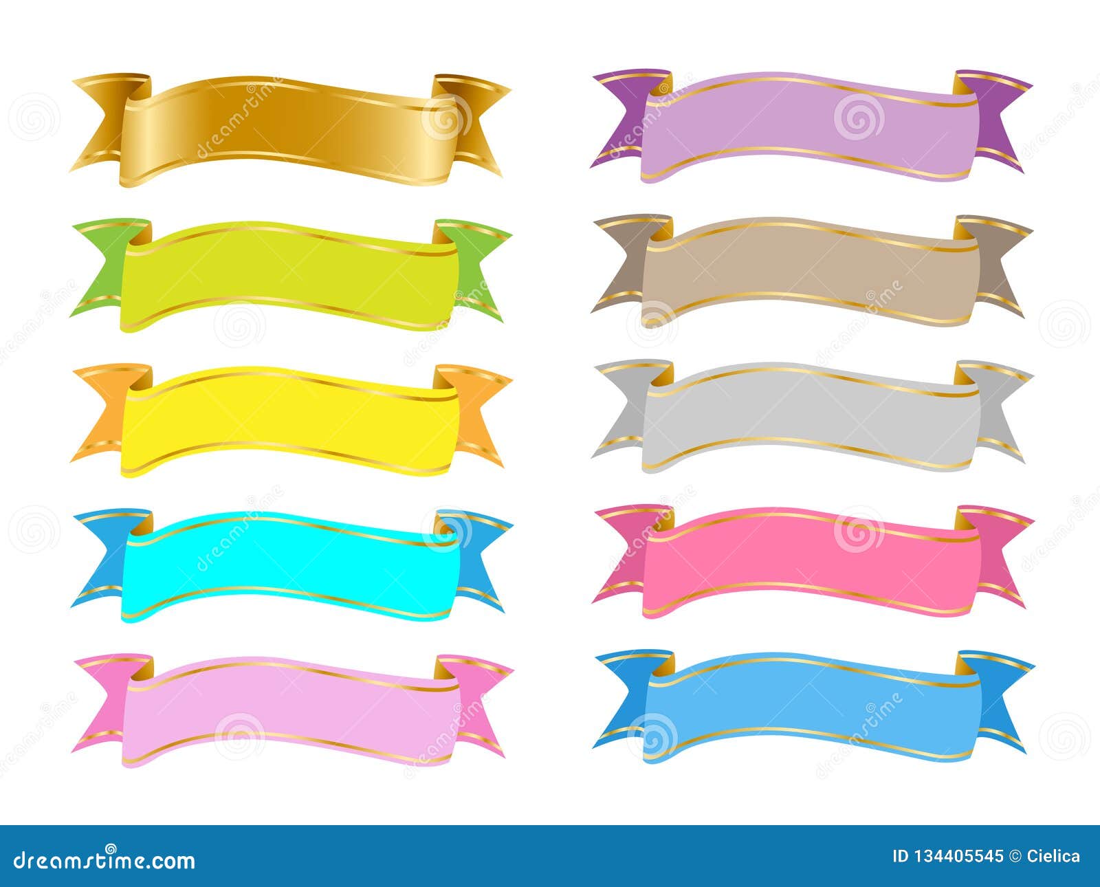 colorful banners ribbons clip art  clipart eps svg