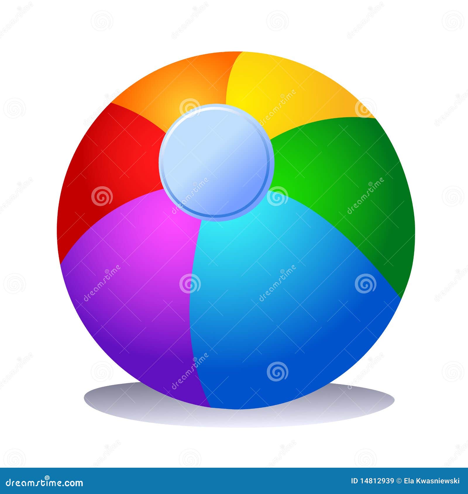 Colorful Beach Ball stock vector. Illustration of ball - 14812939