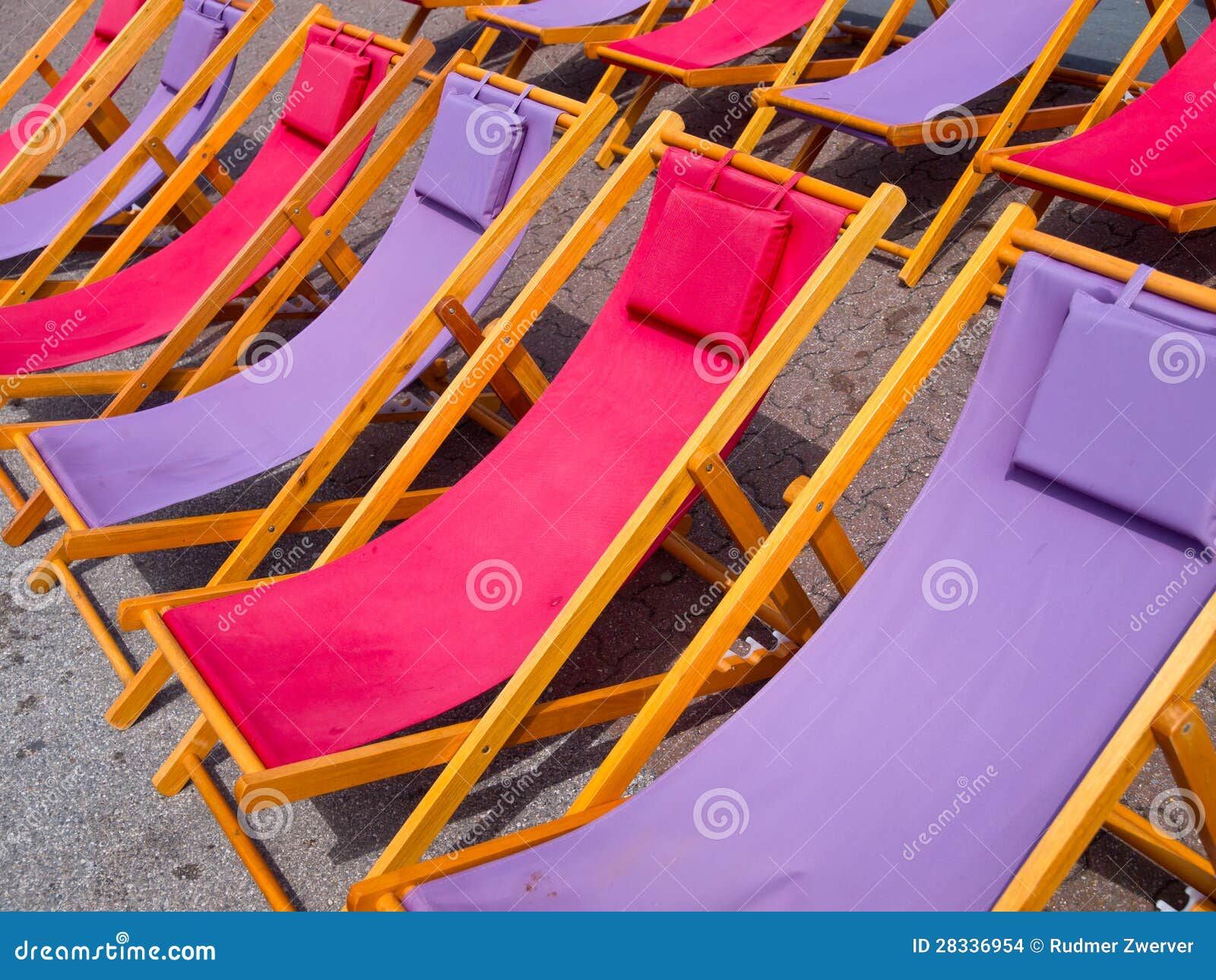 Colorful Beach Chairs Background Stock Photo - Image of group