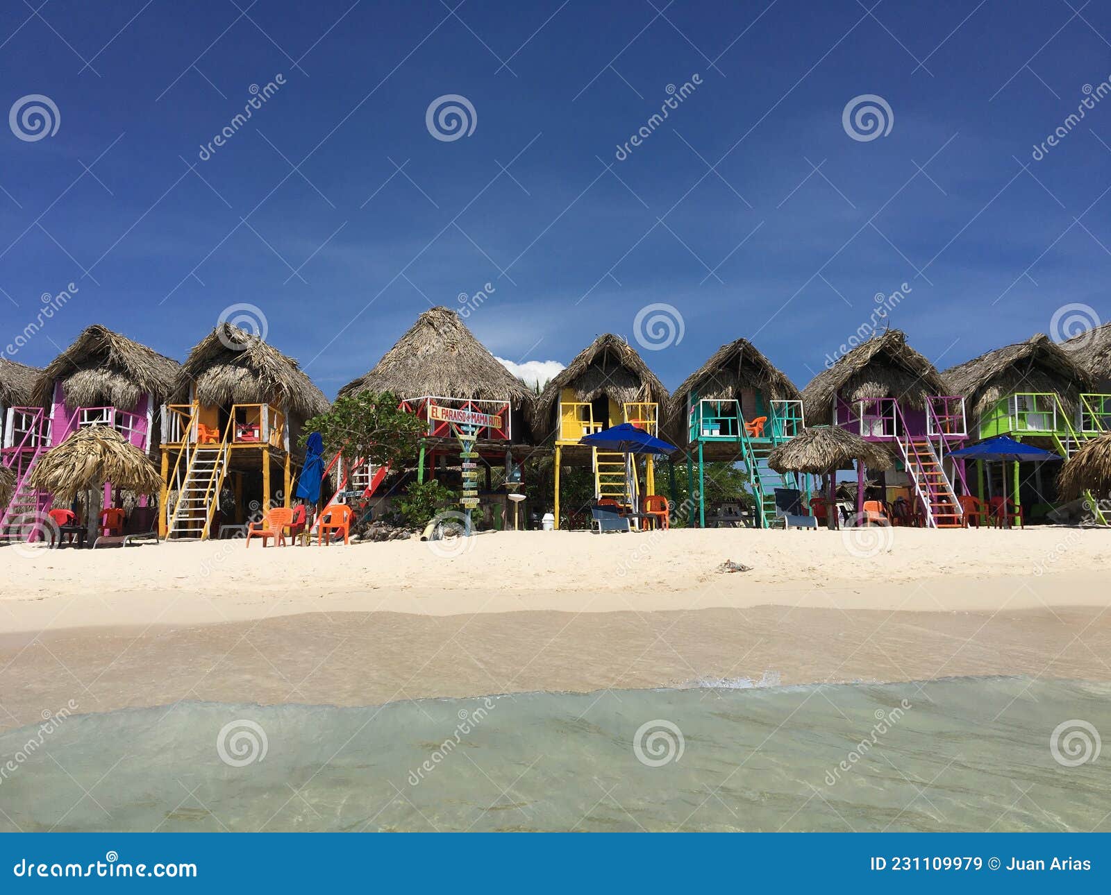 colorful beach day, isla de tierra bomba, cartagena, colombia