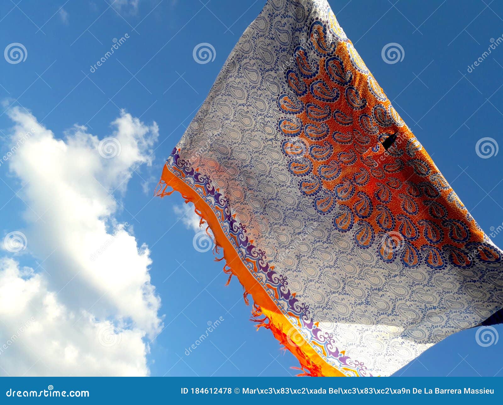 Colorful Beach Sarongs and a Blue Summer Sky Stock Photo - Image of ...