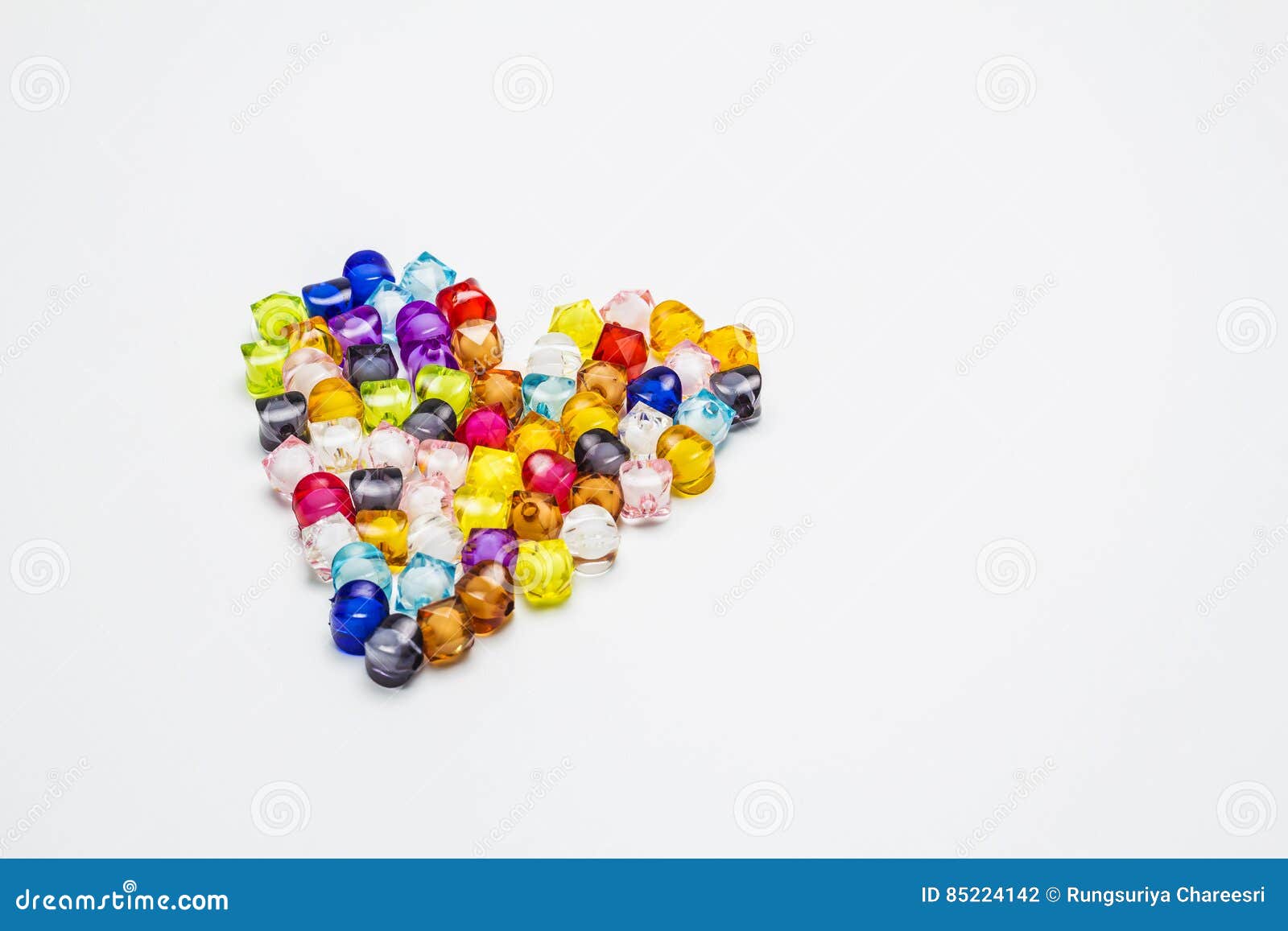 Colorful of Beads with Heart Shape. Stock Photo Image of fashion, concept 85224142