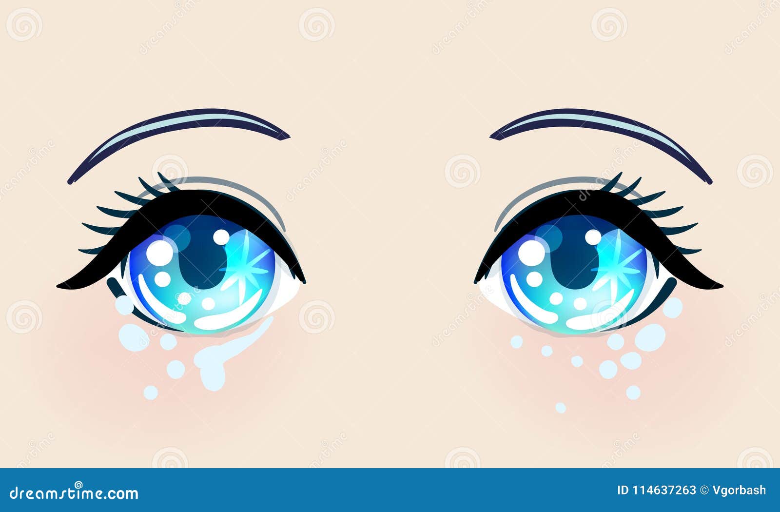 Colorful Beautiful Eyes in Anime (manga) Style with Shiny Light Stock  Vector - Illustration of cute, asian: 114637263