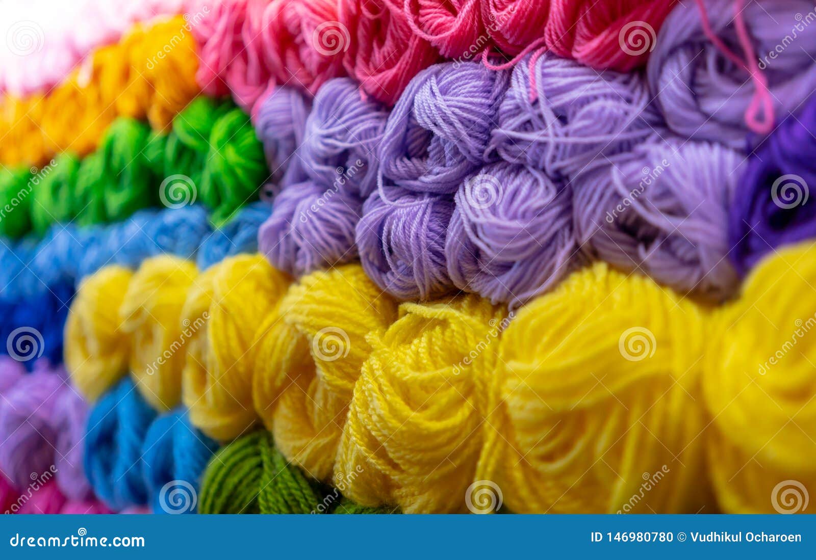 Colorful Big Thread in Store. Colorful Yarns for Embroidering Stock Photo -  Image of bright, fibre: 146980780