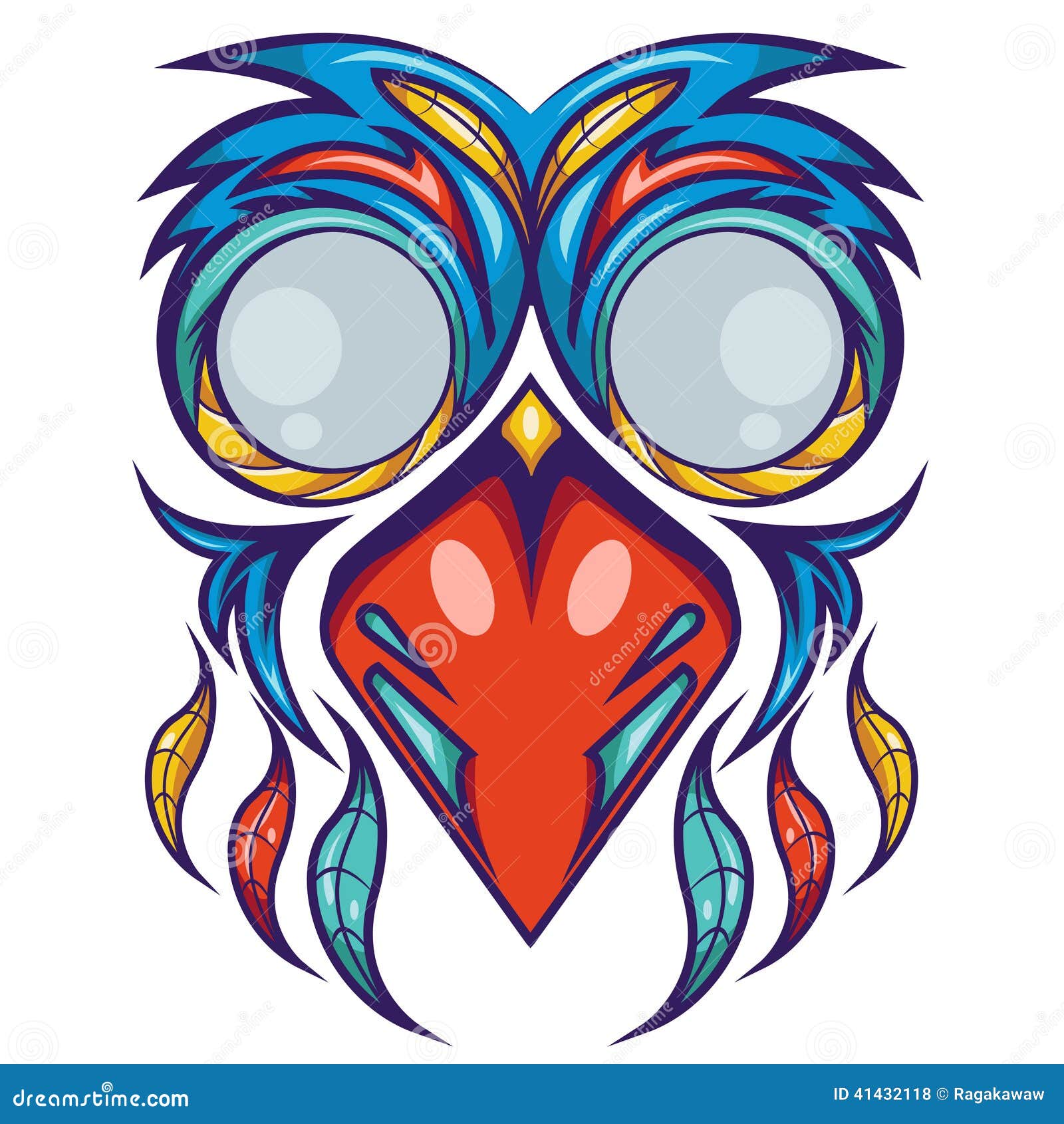 Colorful Bird Mask Shirt Design Stock Vector - Illustration of grunge ...