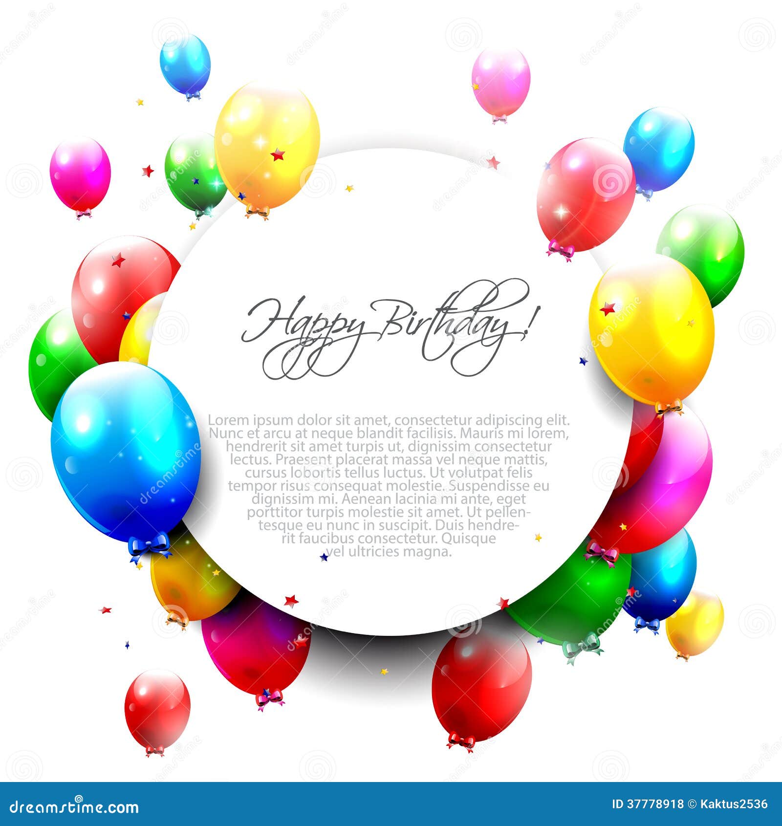Colorful Birthday Balloons Royalty Free Stock Photos Image 37778918