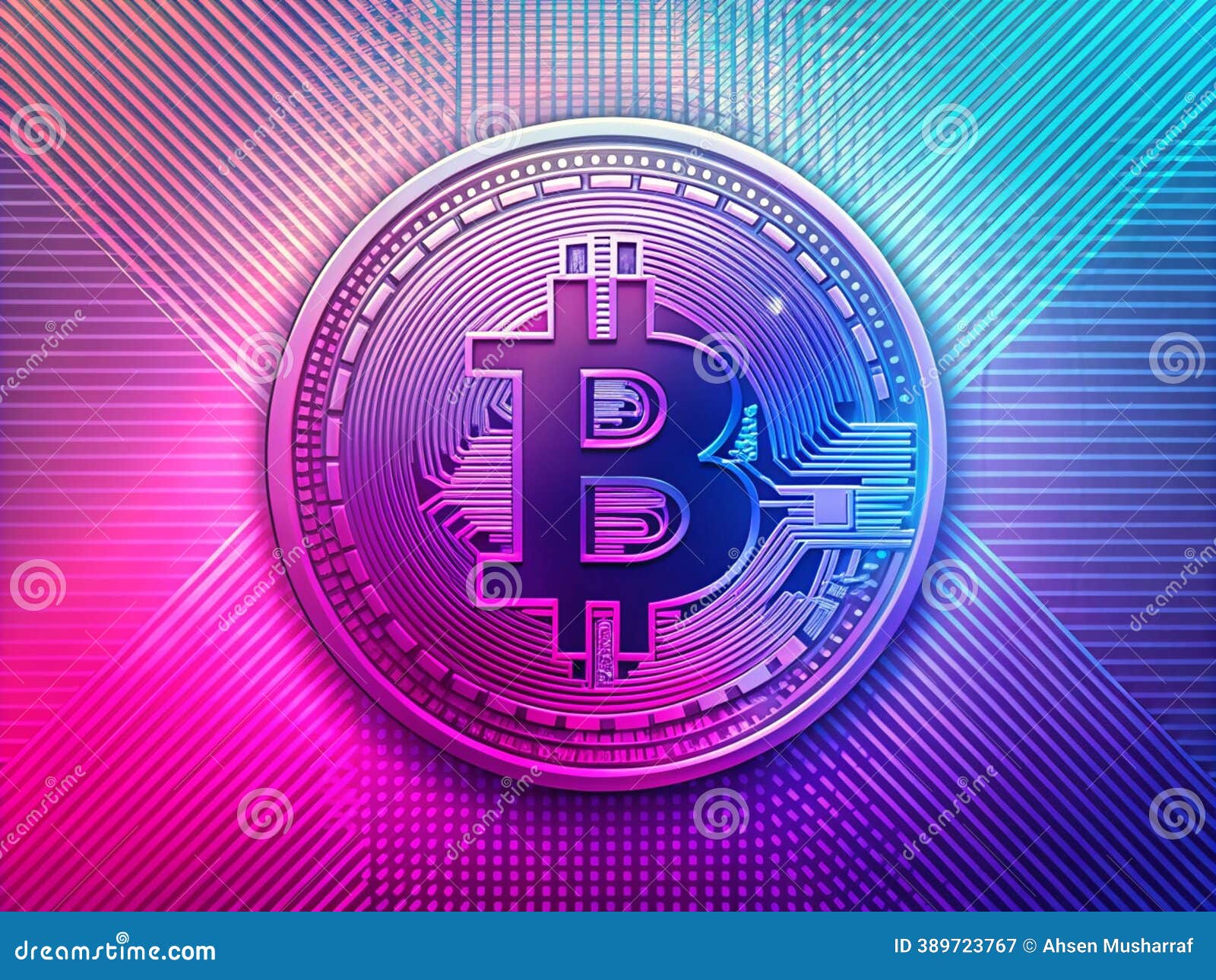 Purple Pink Blue Bitcoin on Right on Image with Copy Space Background Stock  Illustration - Illustration of investment, future: 389723767