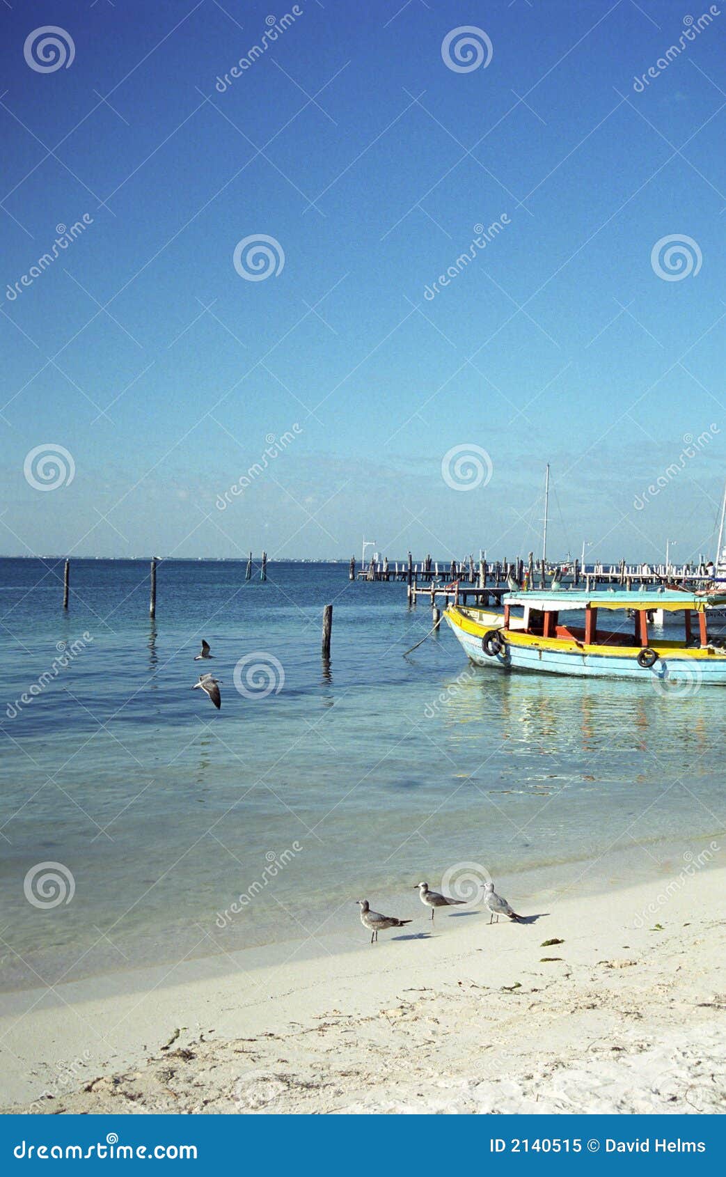 colorful boat, isla mujeres