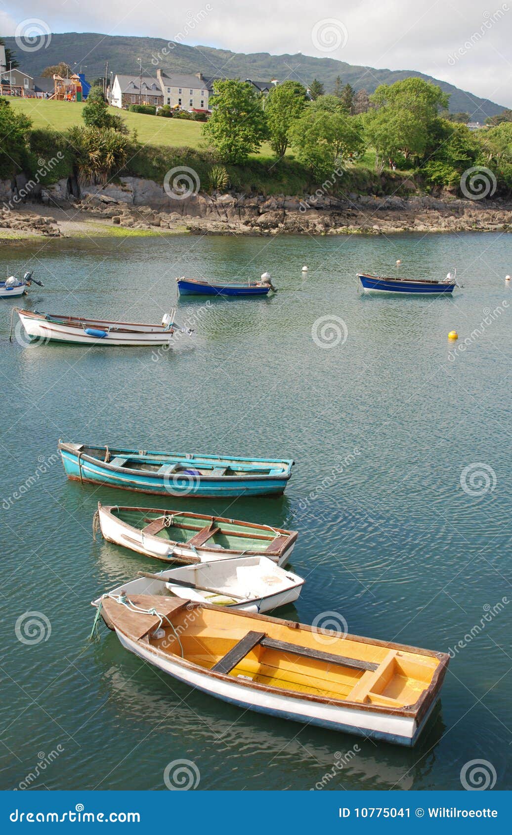 Colorful boats in Ireland stock image. Image of colour 10775041