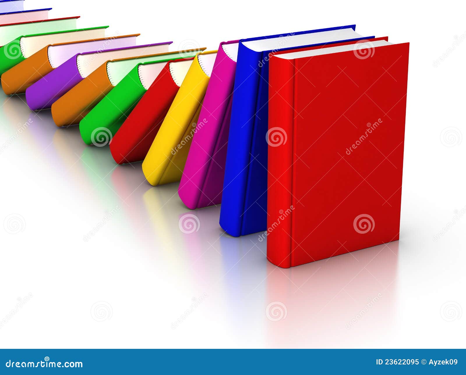 Colorful Books Domino Effect Stock Illustration - Illustration of ...