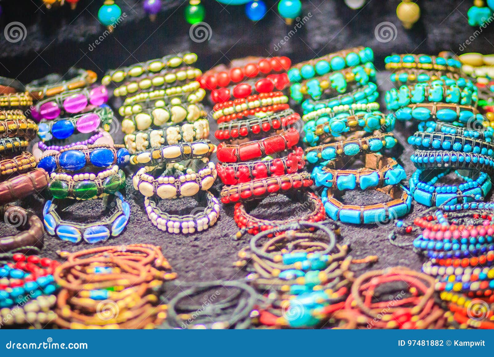 selling jewelry bracelets with Nazar amulet on the market in Istanbul Stock  Photo | Adobe Stock