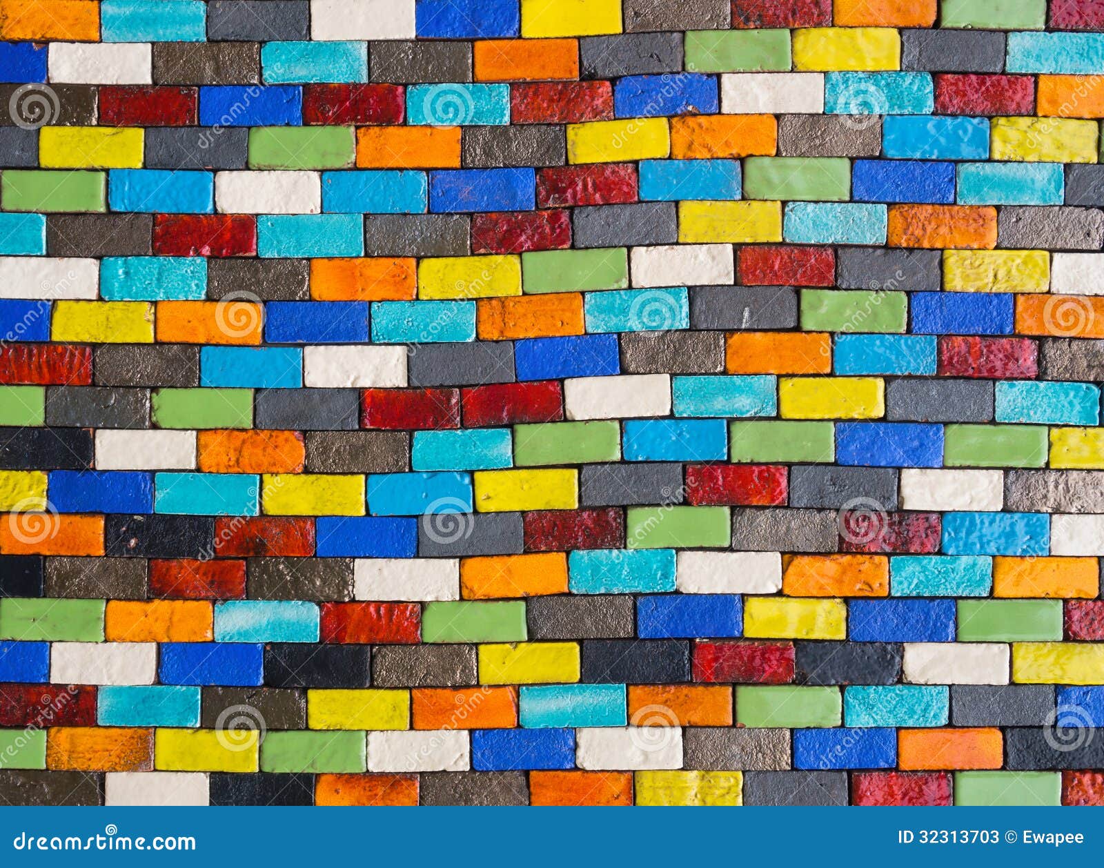 Colorful brick wall stock image. Image of builder, historical - 32313703