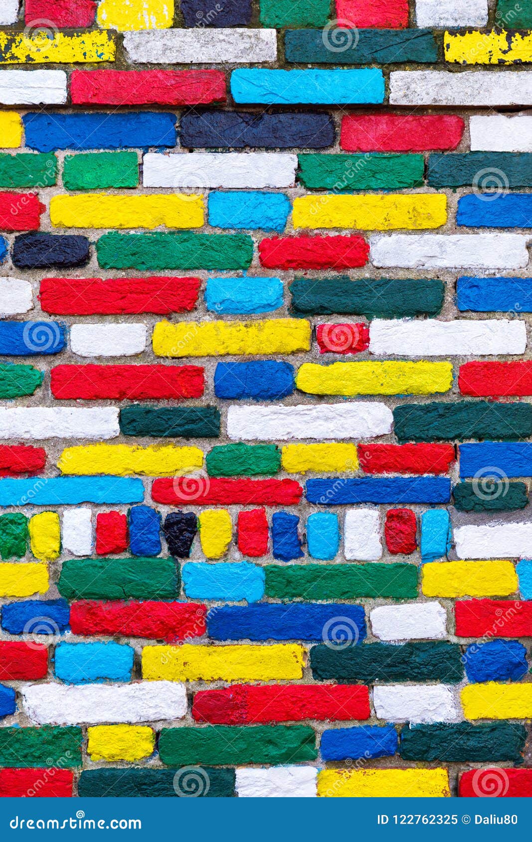 Colorful Brick Wall Background. Rainbow Colourful Brick Wall Stock ...