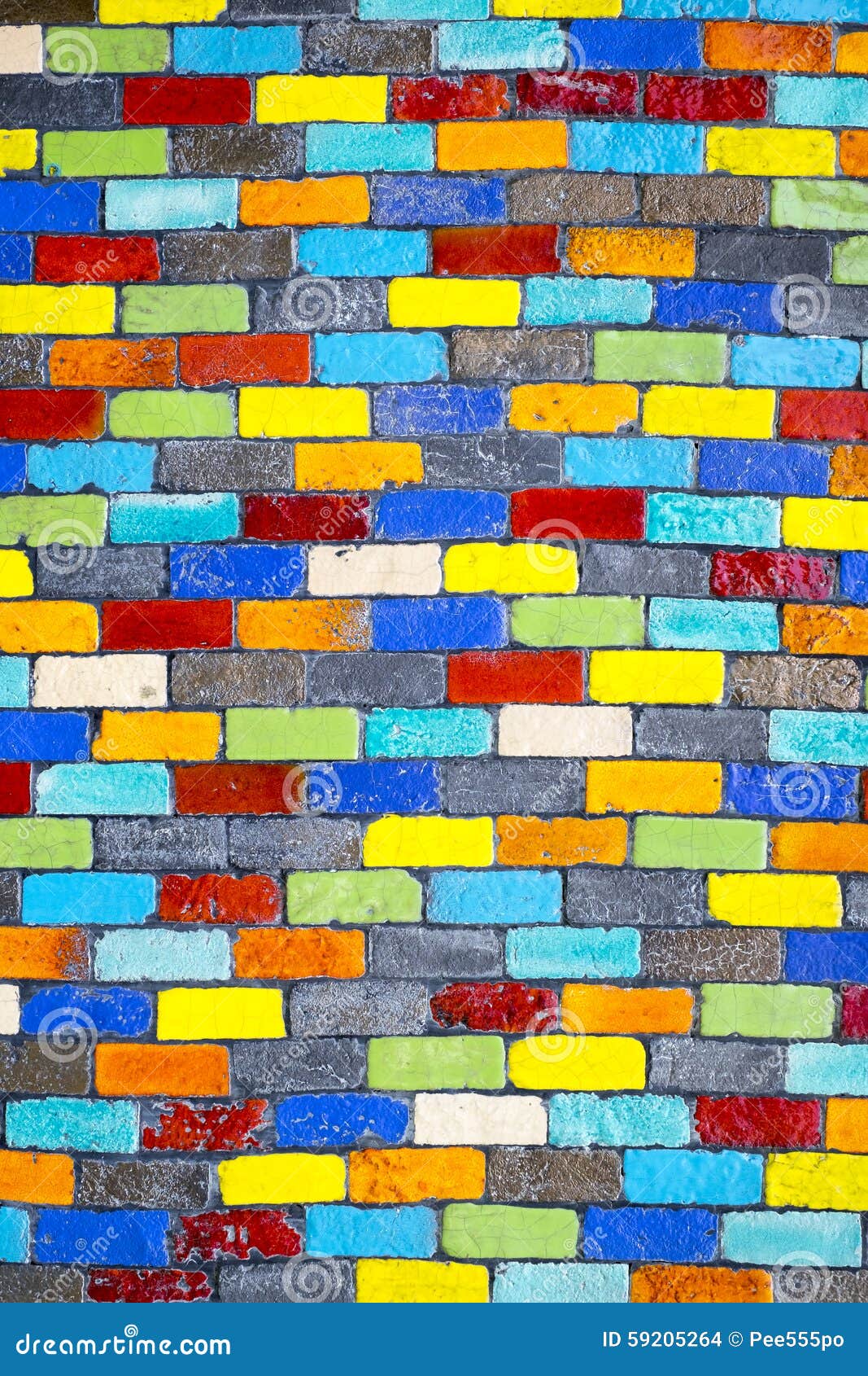 Colorful brick stock photo. Image of tile, brick, decor - 59205264