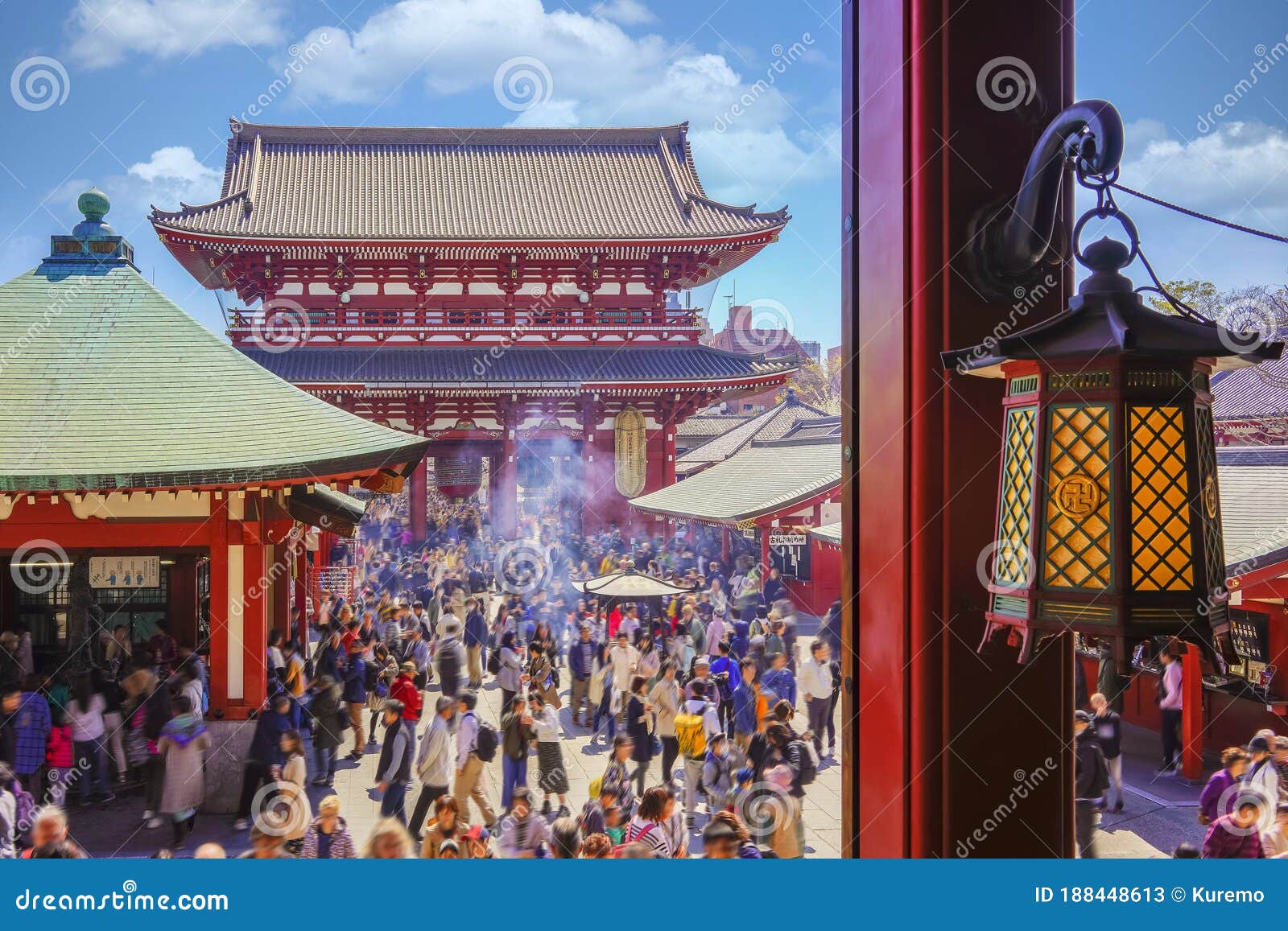 Colorful Bronze Buddhist Lantern With Crowds In The Sensoji Temple Of Asakusa Editorial Stock Photo Image Of Gift Ancient