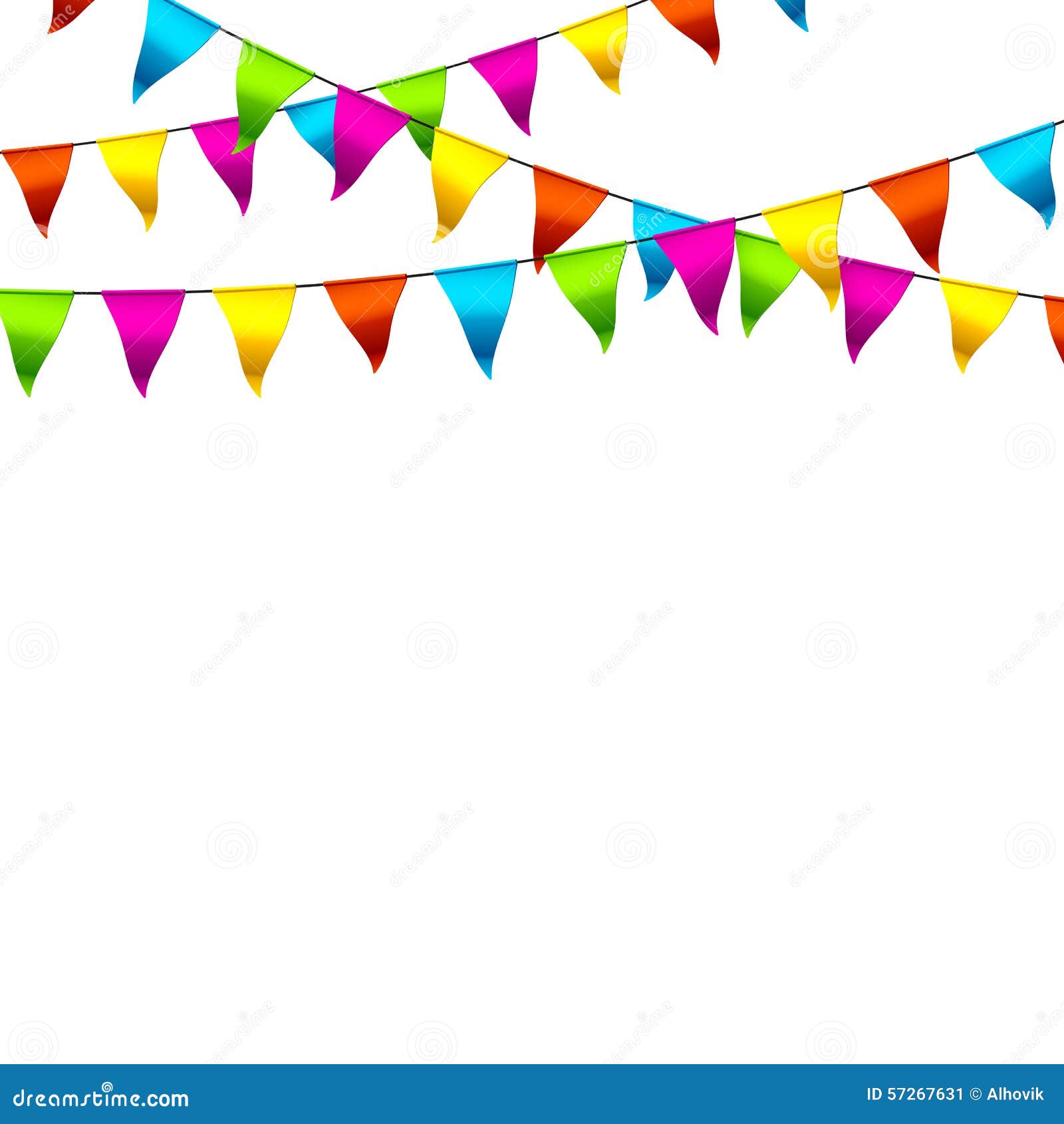 Colorful bunting flags stock vector. Illustration of line ...