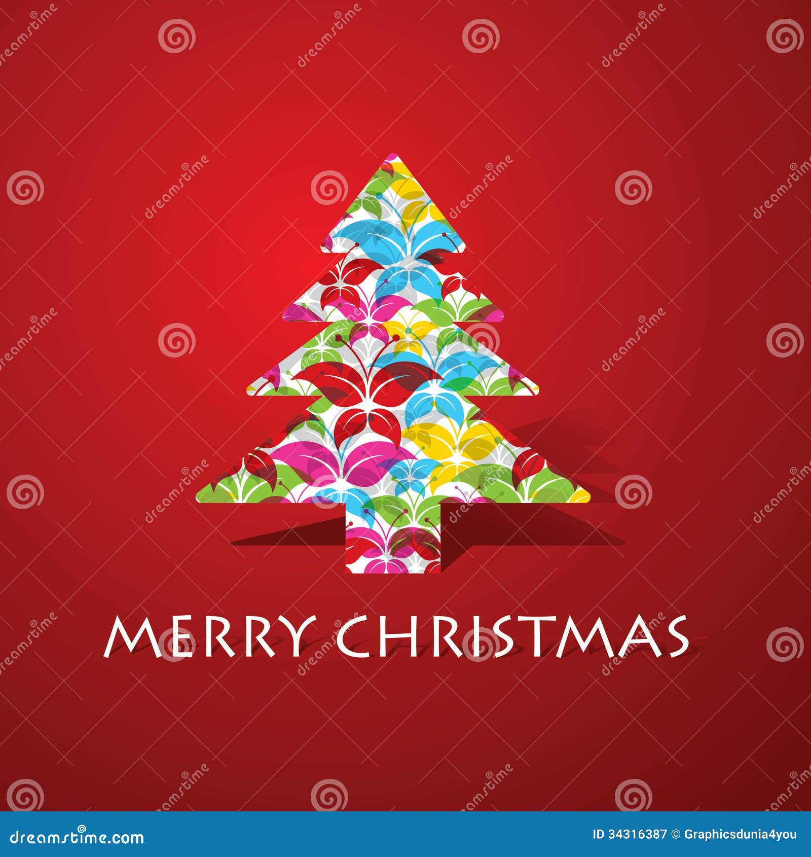Colorful Butterfly Make a Christmas Tree Stock Vector - Illustration of ...
