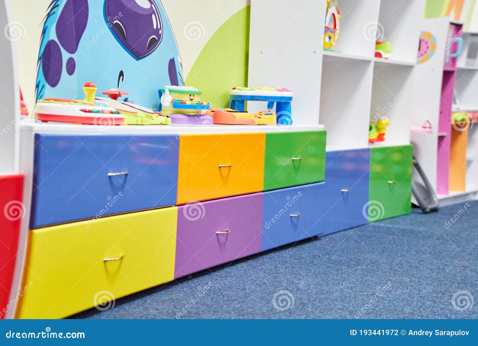 Colorful in the Children`s Room One Stock Photo Image of