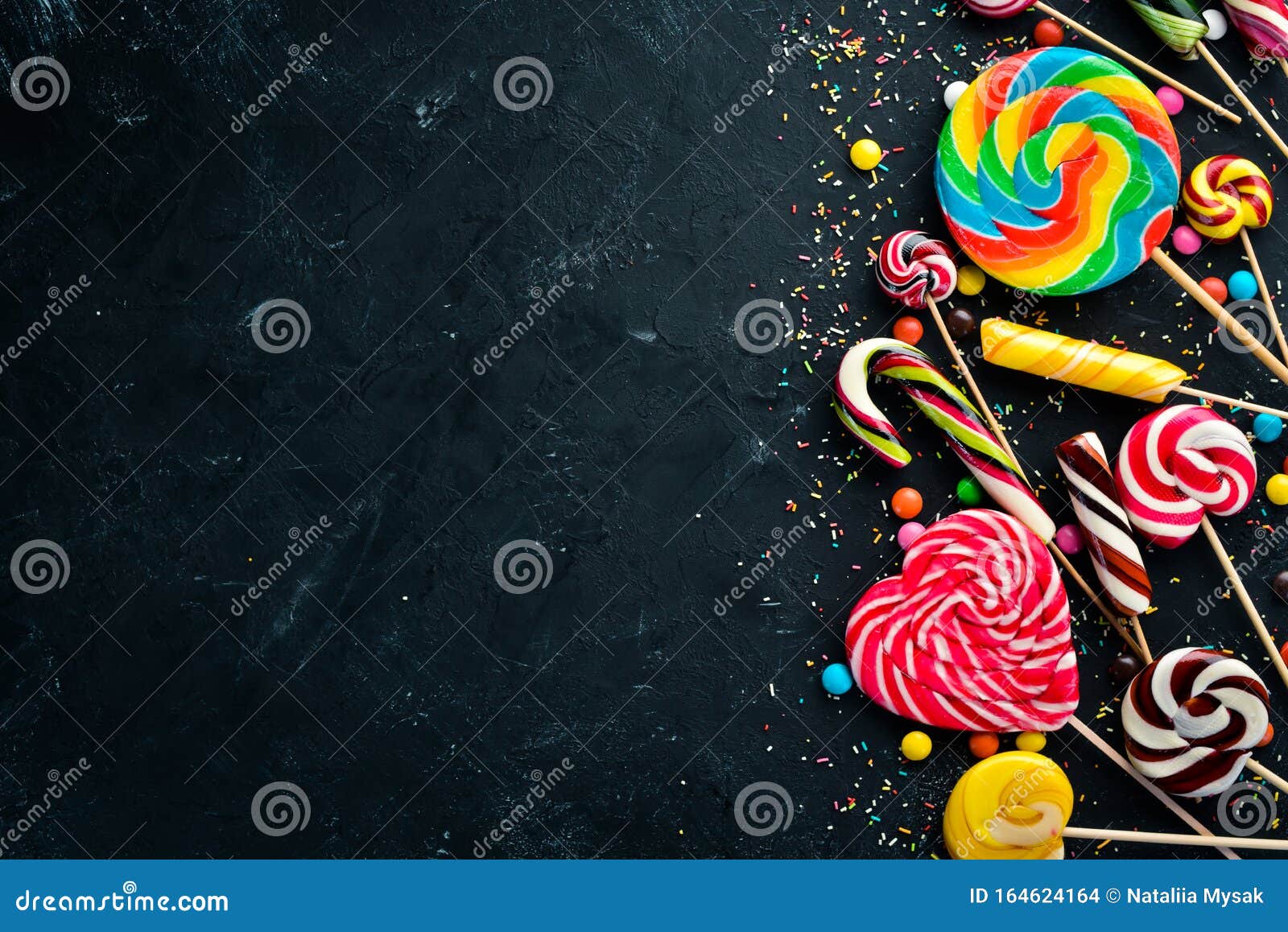 Colorful Candies and Lollipops. Stock Photo - Image of lollipops, fruit ...