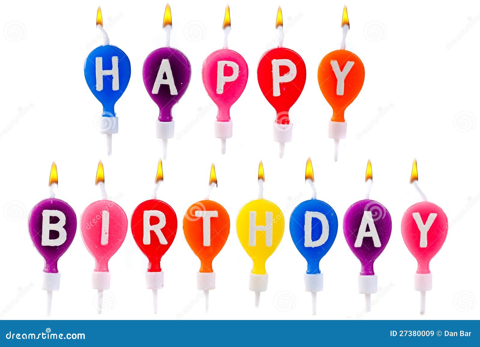 Colorful Candles Happy Birthday Stock Image Image of birthday, bright
