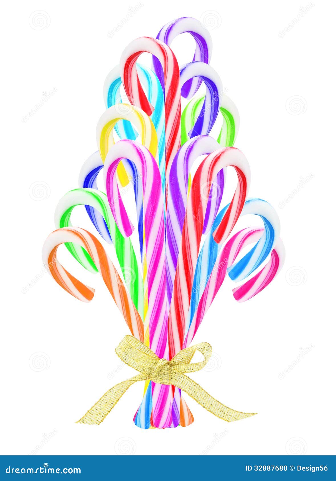 Colorful Candy Canes Christmas Tree Stock Photo - Image 