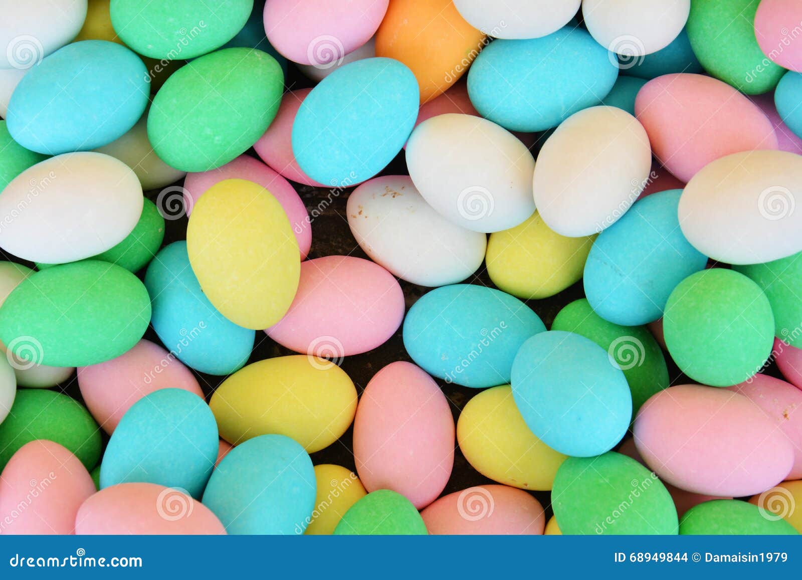 Colorful candy eggs stock photo. Image of assortment 68949844