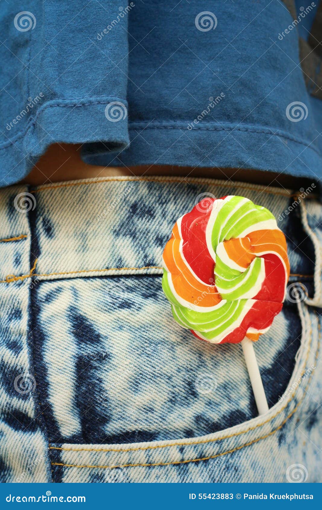 Colorful of Candy in a Jeans Pocket. Stock Image - Image of valentine ...