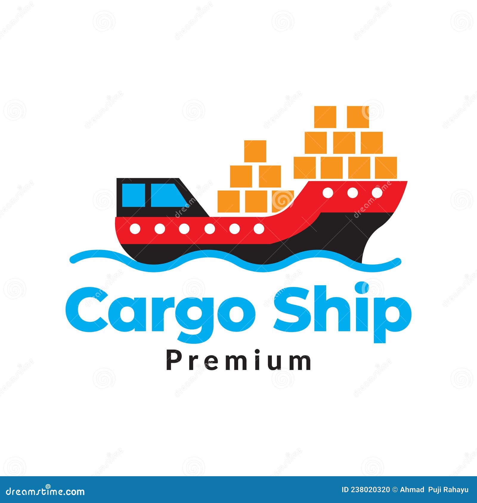 Colorful Cargo Ship Logo Design Vector Graphic Symbol Icon Sign ...