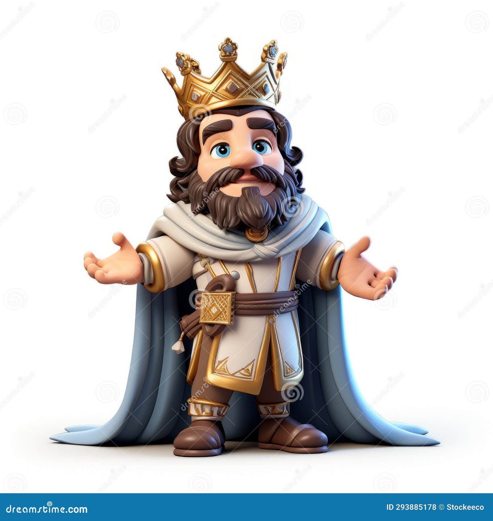 colorful caricature: animated cartoon boy dressed as a king