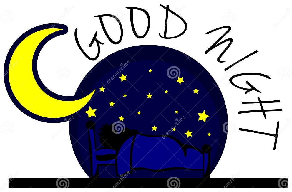 Image for Goodnight with Stars and Moon Isolated Stock Vector ...