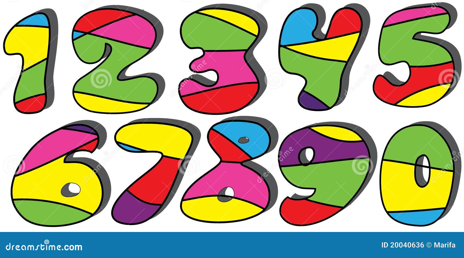 free colorful numbers clipart - photo #21