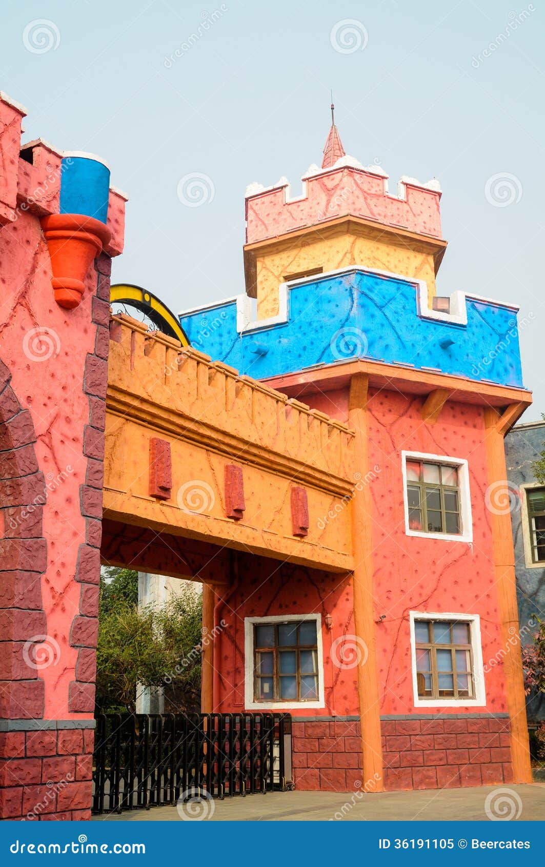 colorful cartooned building