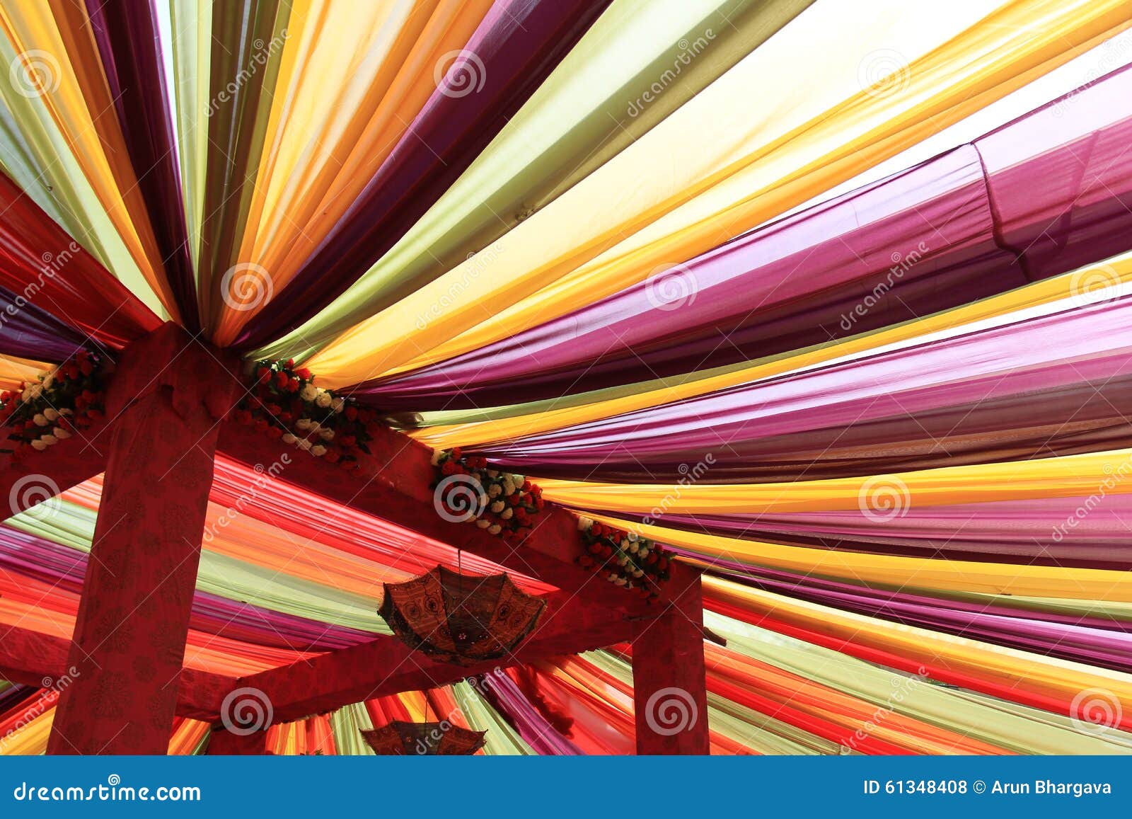 Colorful Ceiling Drapes Stock Photo Image Of Decorate