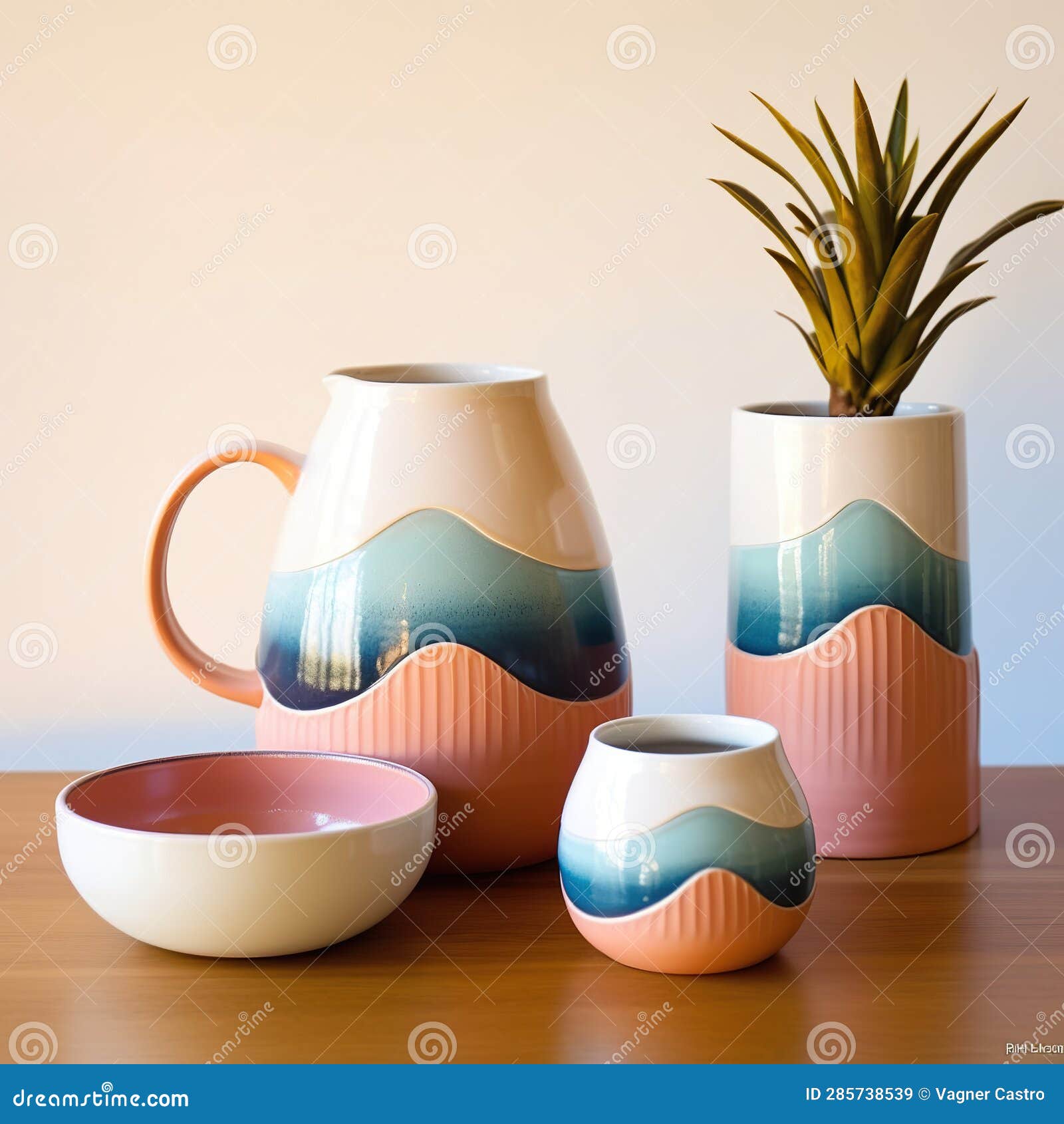 Colorful Ceramic Dinnerware Set. Modern Ceramics with a Fun Color