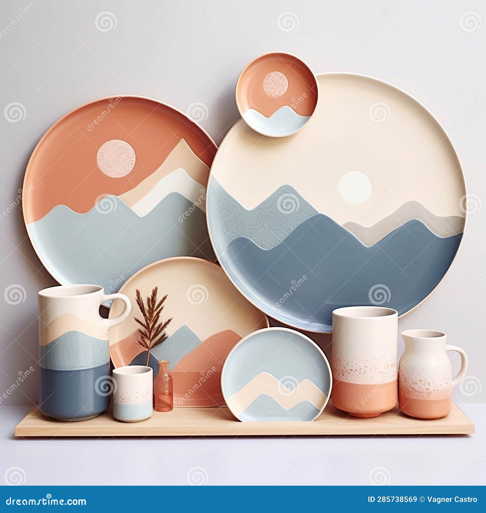 Colorful Ceramic Dinnerware Set. Modern Ceramics with a Fun Color