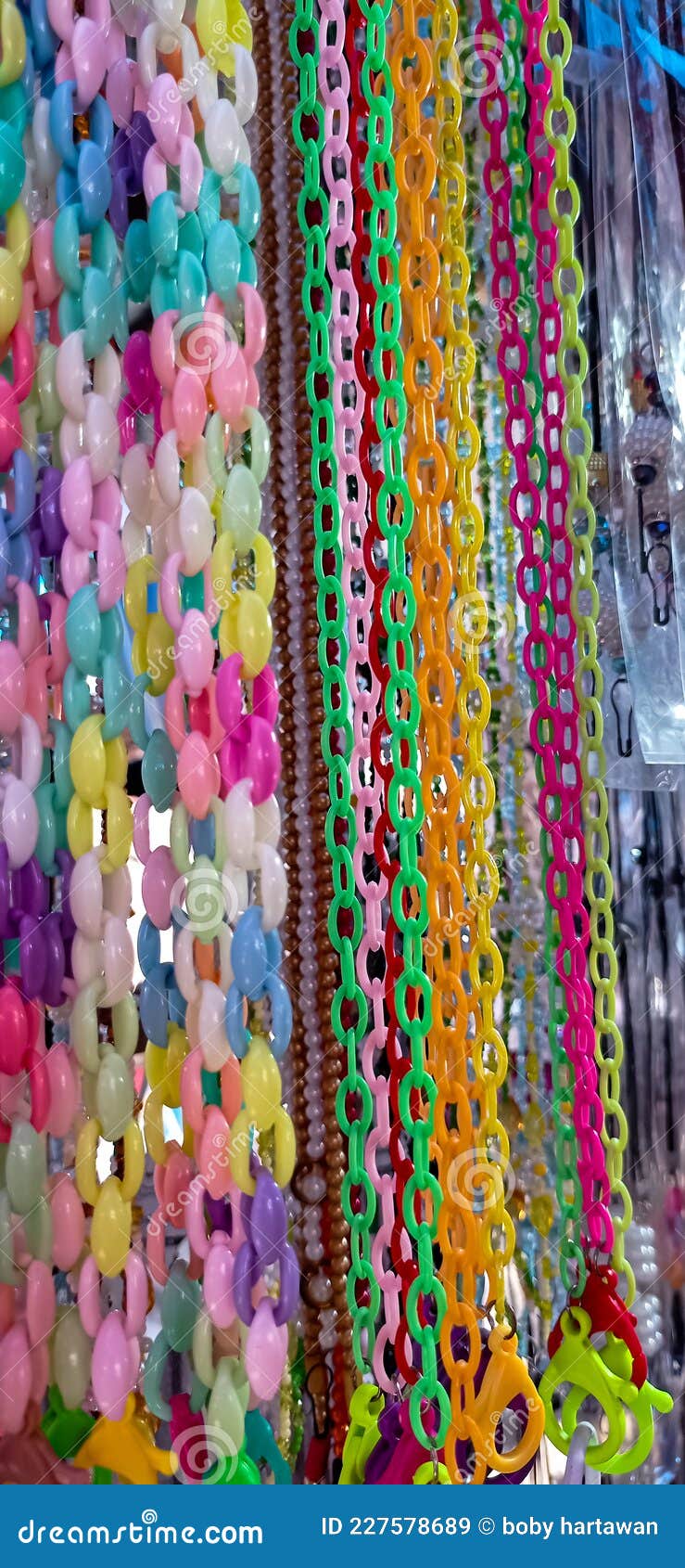 Colorful Chains Made of Plastic Stock Image Image of plastic