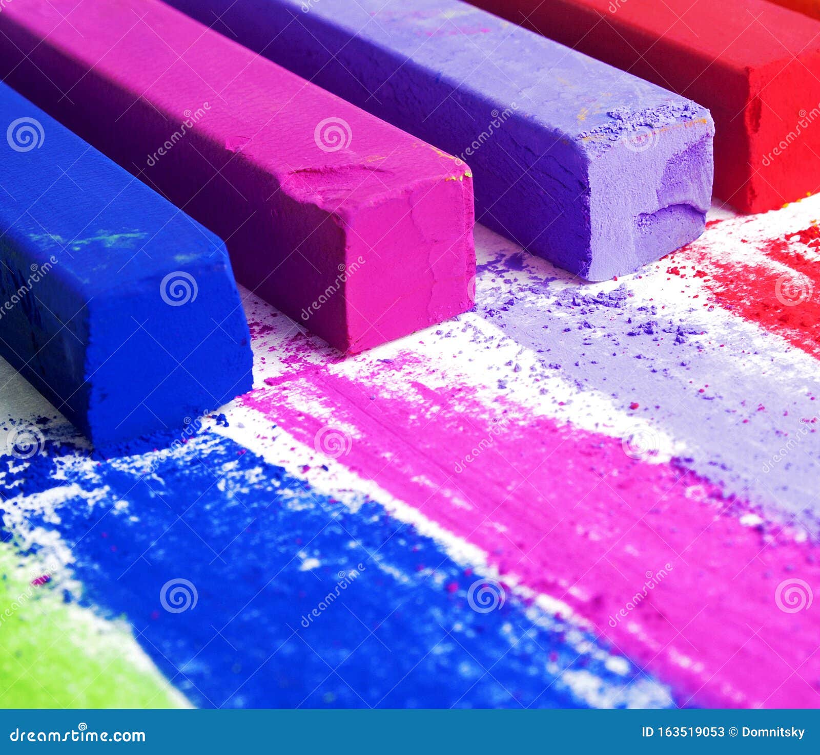 Colorful chalk pastels stock image. Image of chalk, paint 163519053