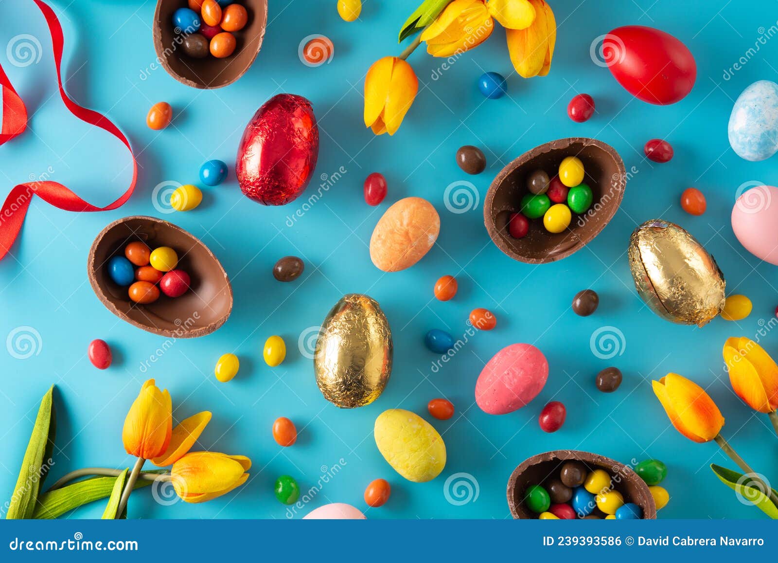 Colorful Chocolate Easter Eggs Stock Photo Image of colorful
