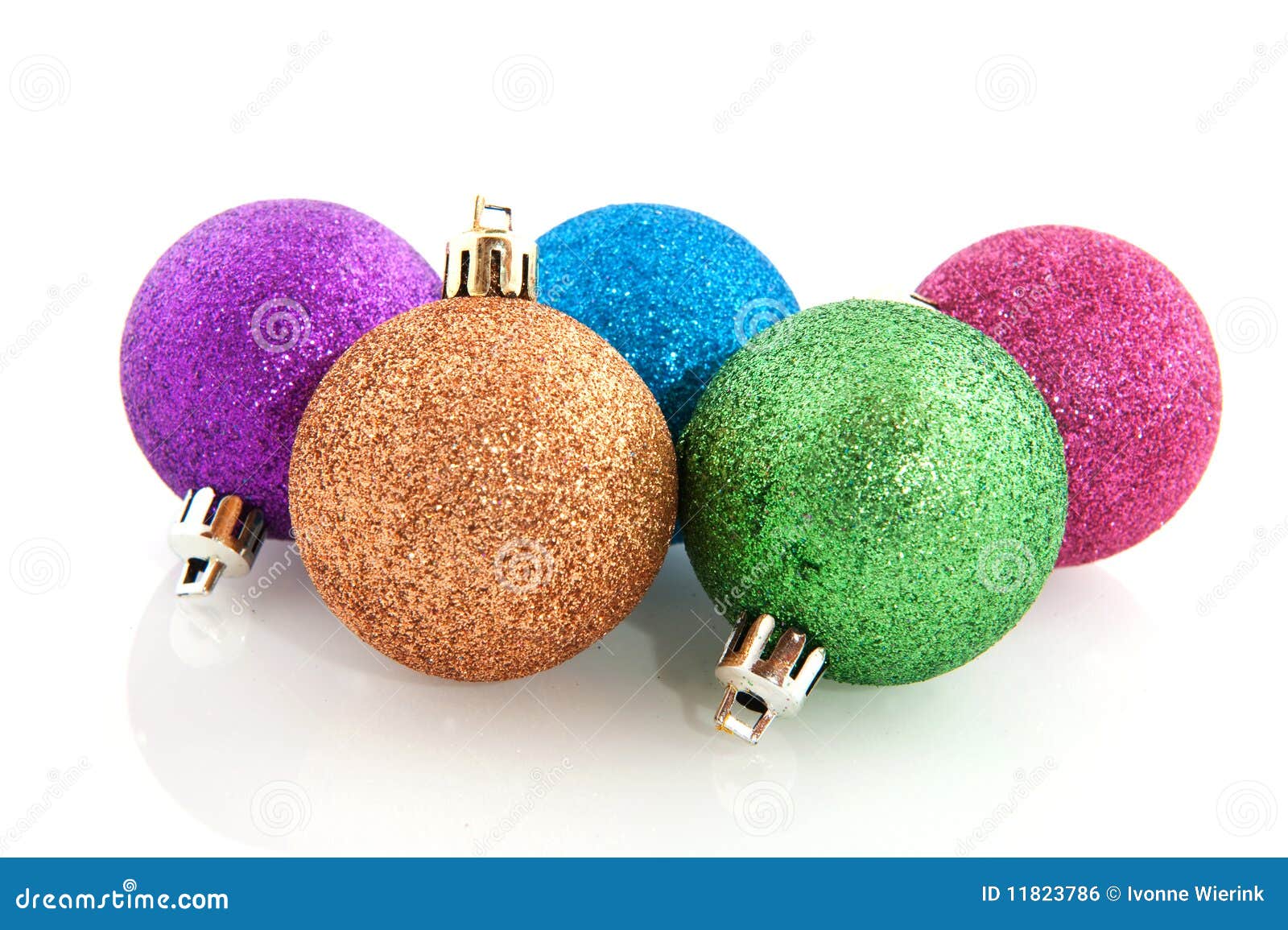 Colorful christmas balls stock photo. Image of green - 11823786