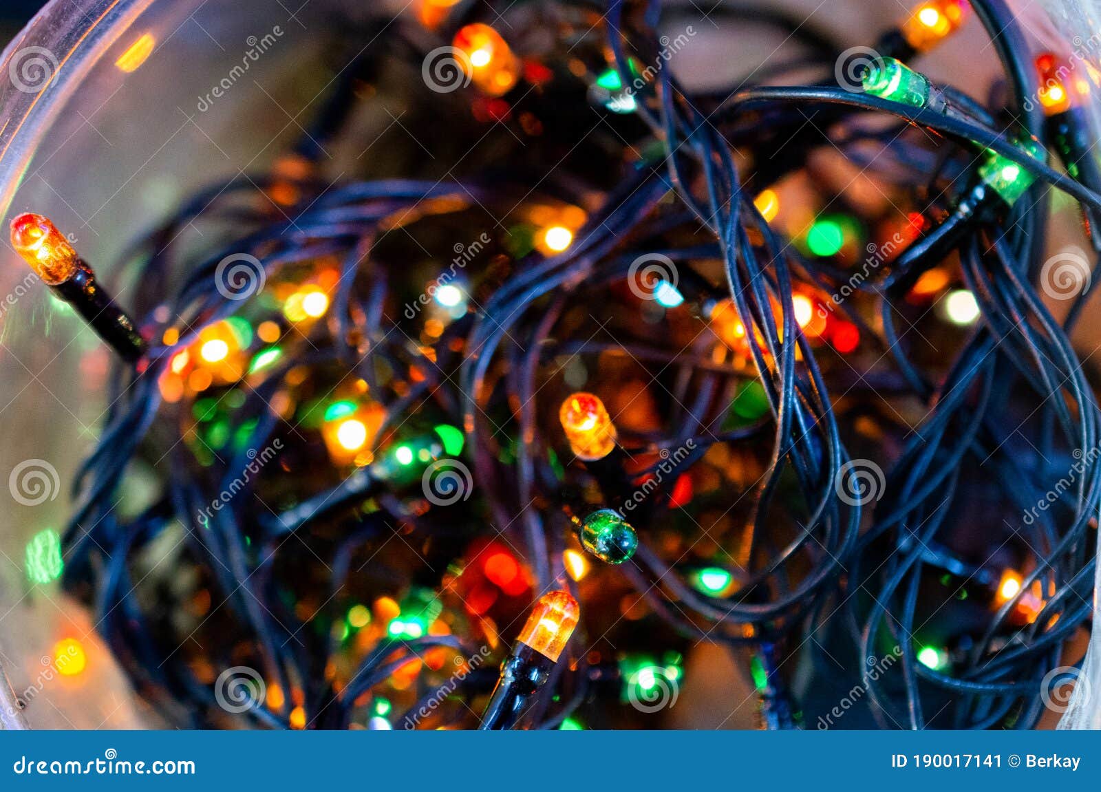 Colorful Christmas Lights and Party Lights Stock Image - Image of decor ...