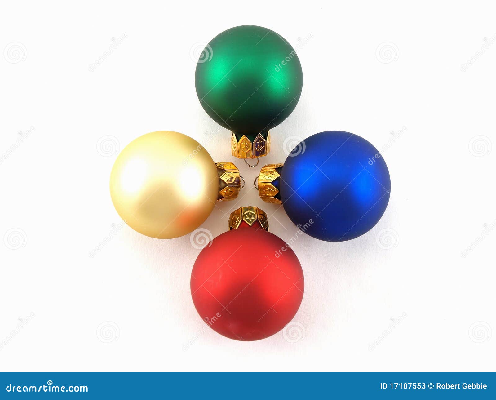 Colorful Christmas Ornaments Stock Image Image of isolated, unity