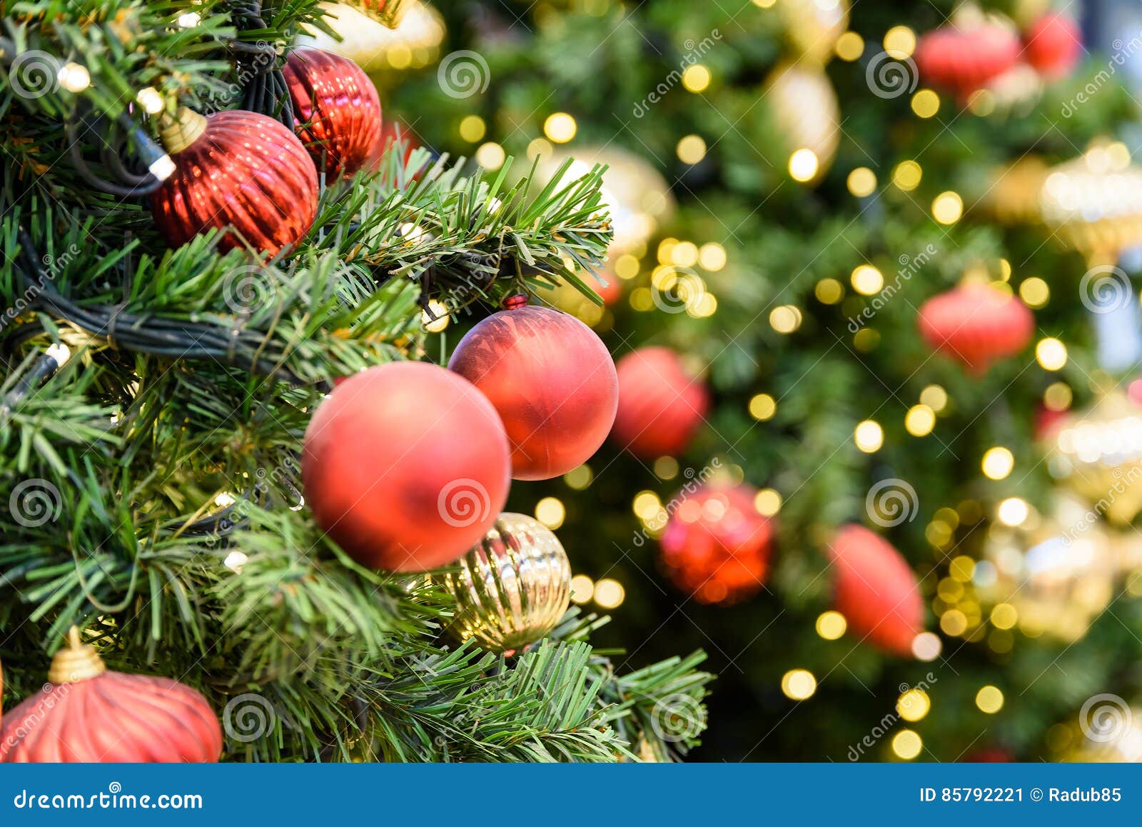 Colorful Christmas Tree Baubles Stock Image Image of closeup, season