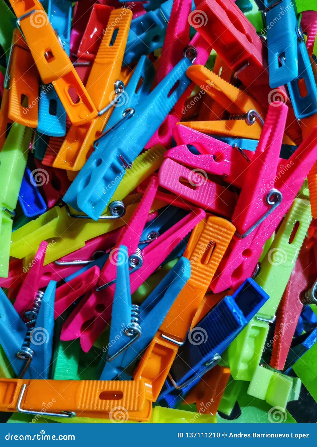 Colored clothespins stock photo. Image of blue, macro 137111210