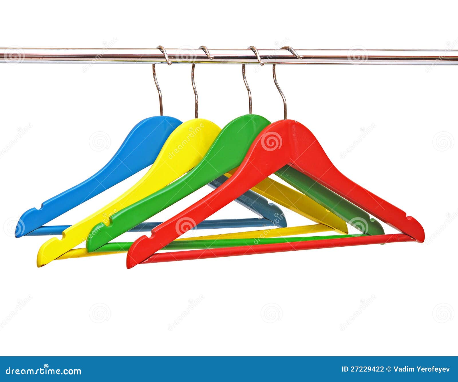 Colorful coats hanger stock illustration. Illustration of metal 27229422