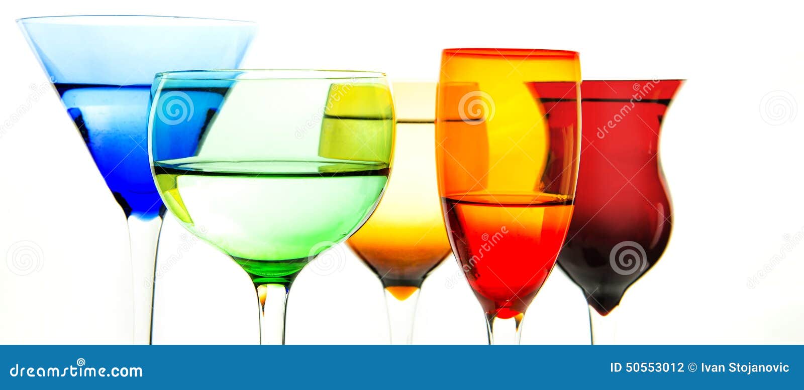 Colorful Cocktail Glasses with a Drink Stock Photo Image of bloody